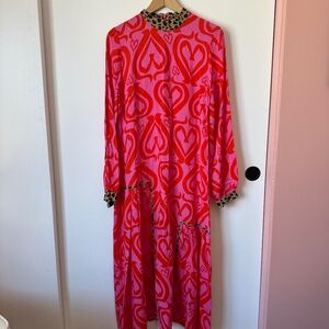 Never Fully Dressed Hearts & Leopard Print Long Dress